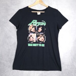 Vintage Poison T Shirt Womens Medium Talk Dirty To Me Concert Band Paper tag